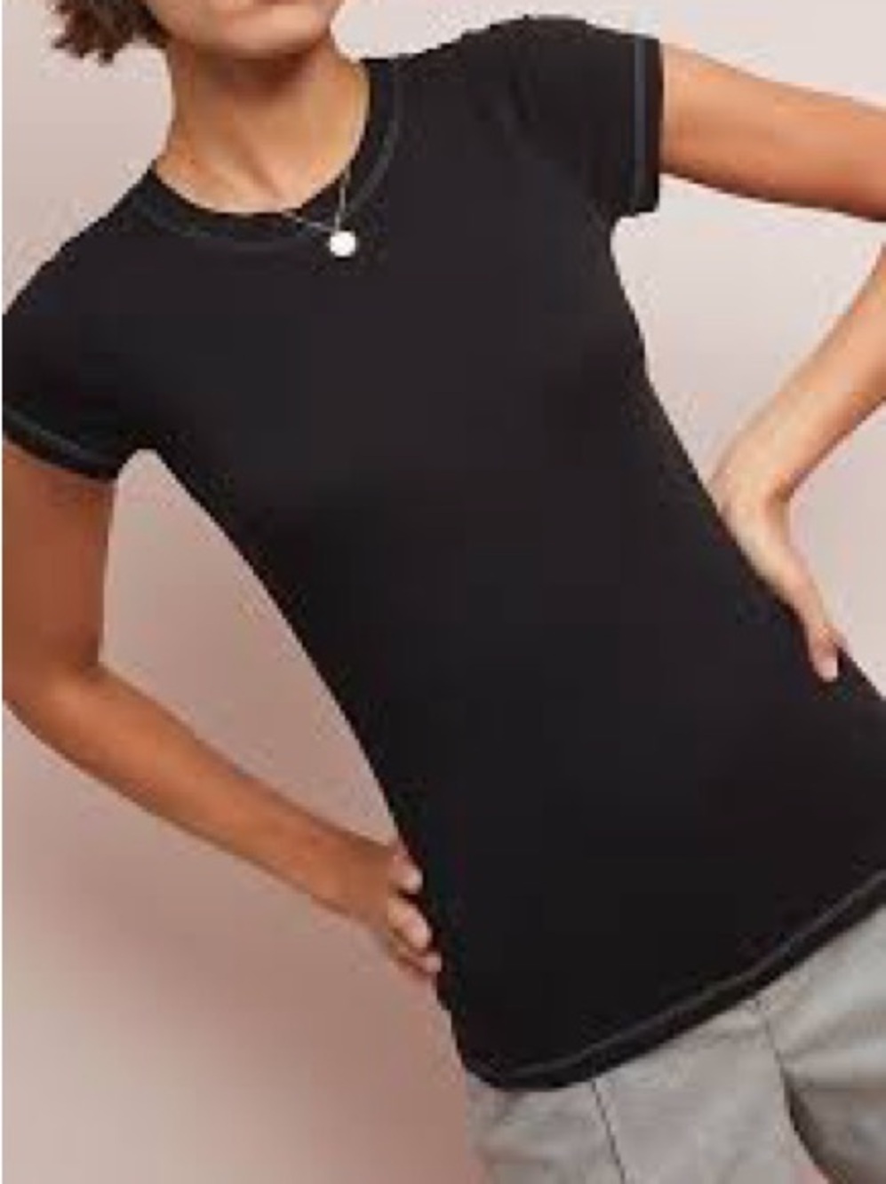 Velvet by Graham & Spencer Black Short Sleeve Crewneck Tee